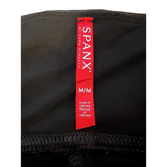 Spanx‎ Black Faux Leather Leggings Women’s Size Medium 2437 - Picture 8 of 10